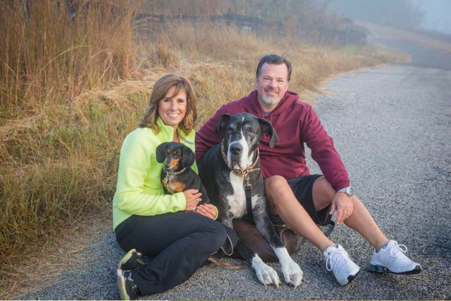 Residents at Lake Sterling with dogs